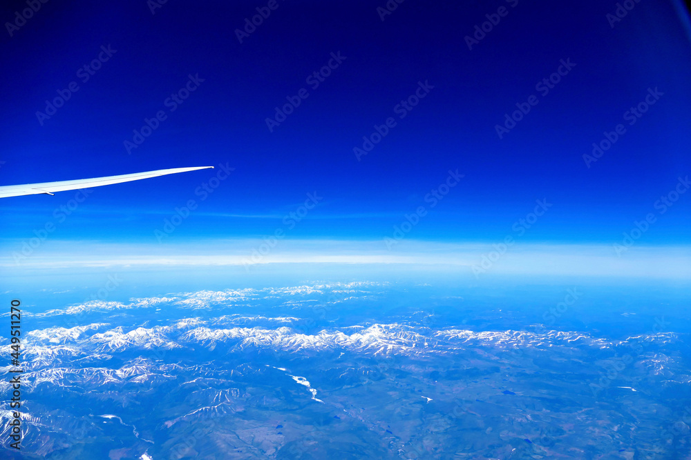 Fototapeta premium view from airplane window