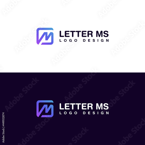 LETTER MS LOGO DESIGN VECTOR