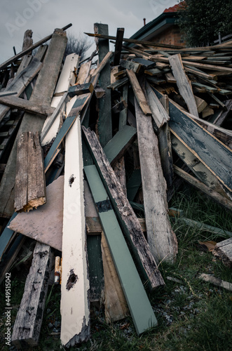 Pile of wood scrap