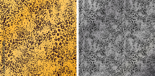 Cheetah leopard big cat texture pattern 2. Vector illustration