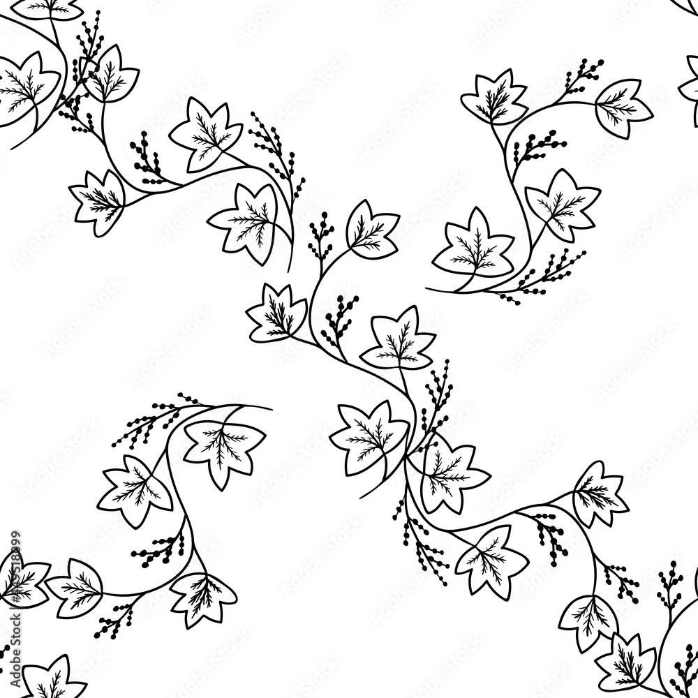 calumba, seamless b-w dd ww herb isol calumba, seamless b-w dd ww herb isol