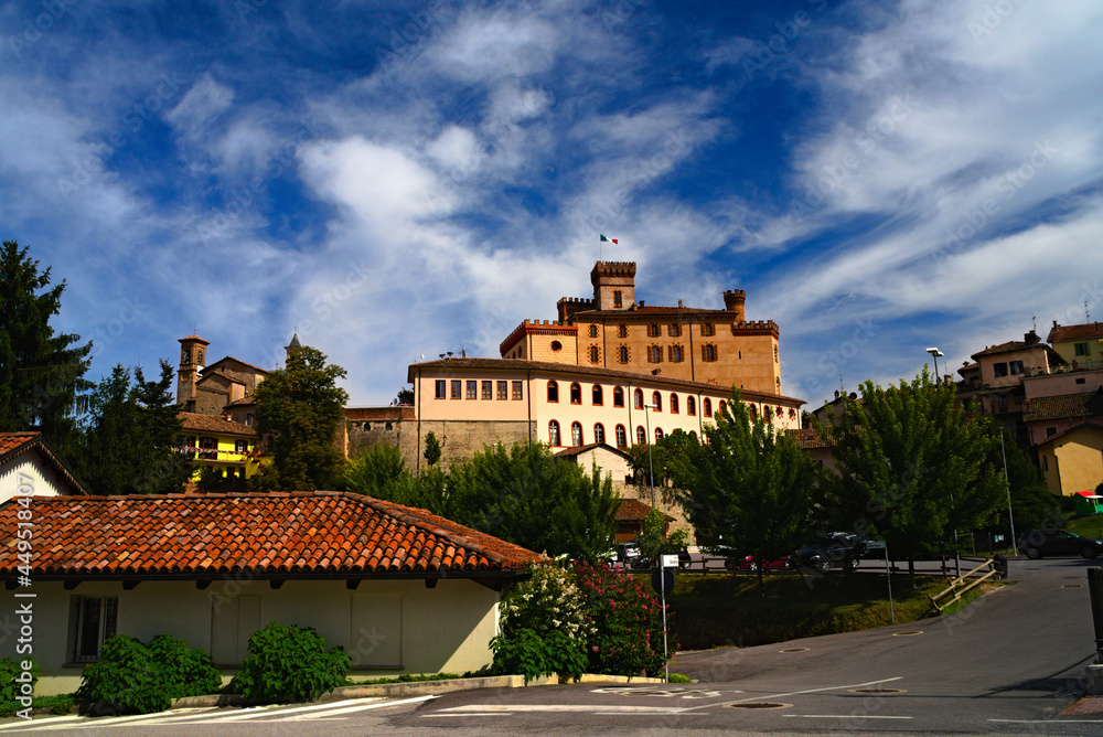 Barolo castle in the province of Cuneo in Italy