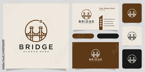 Bridge architecture and constructions logo design