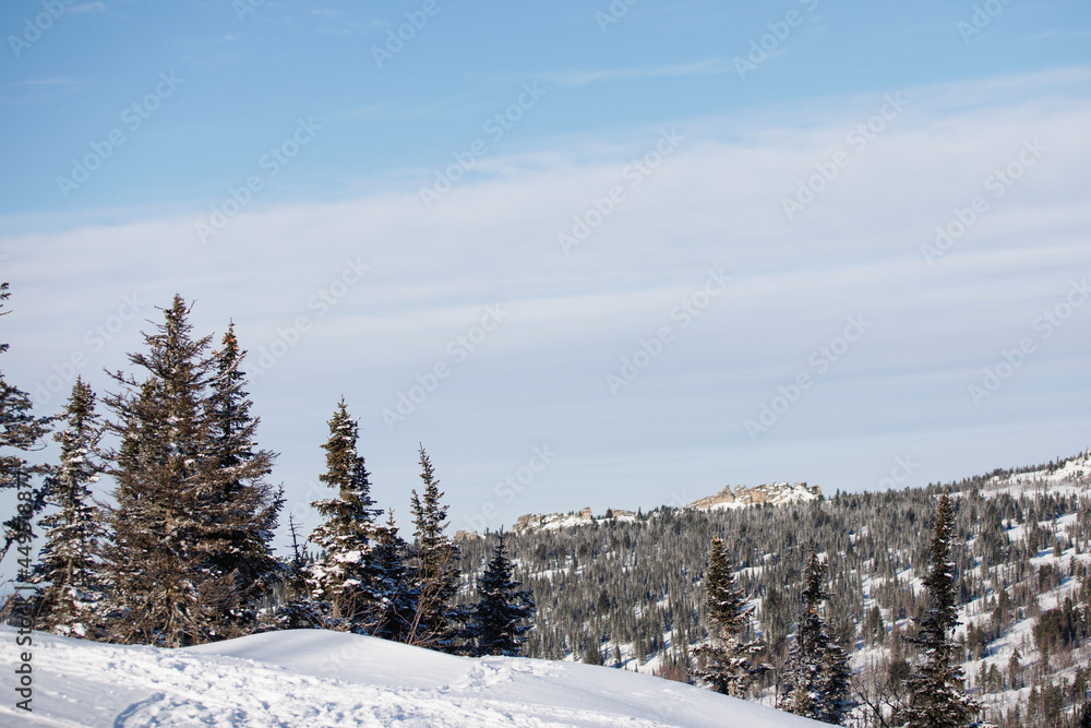 Winter mountain natural landscape. Winter mountain natural landscape.