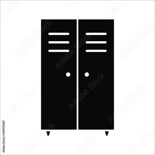 Locker room outline icon for mobile concept and web design. School lockers simple line vector icon. Symbol, logo illustration on white background. eps 10