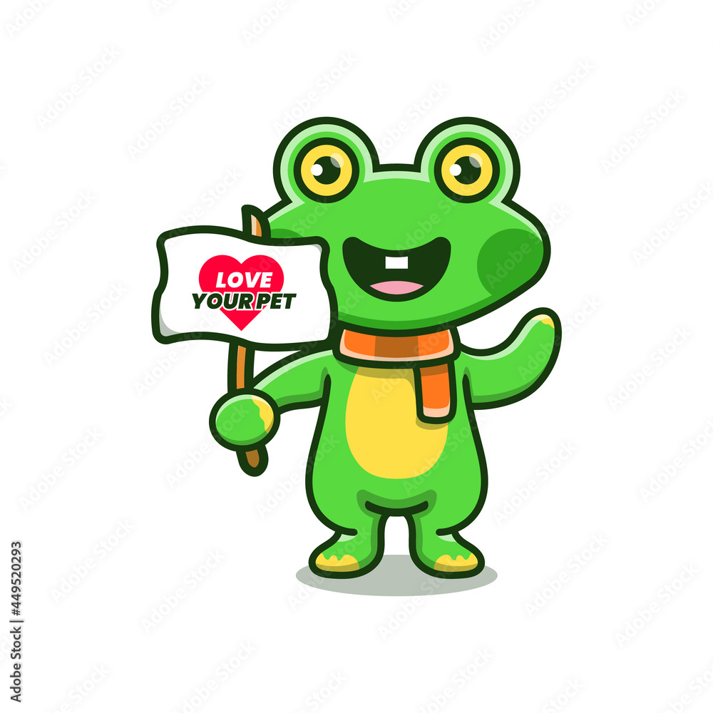 cute frog campaign to love your pet