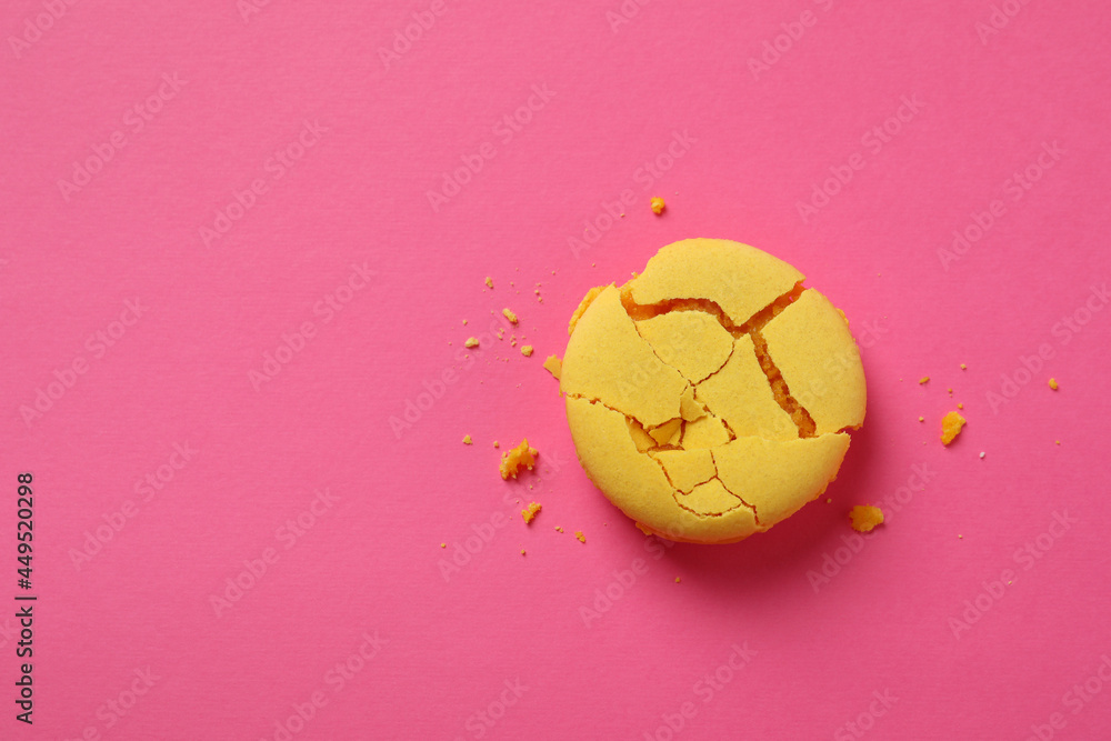 Fototapeta premium Concept of tasty dessert with delicious macaron