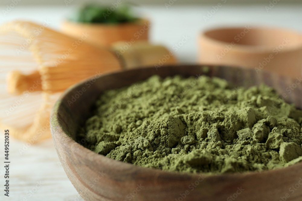 Concept of japanese tea with matcha, close up Concept of japanese tea with matcha, close up