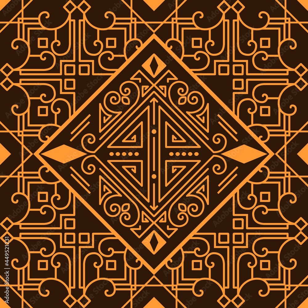 Tuduang Seamless Geometric Decoration Pattern Tuduang Seamless Geometric Decoration Pattern