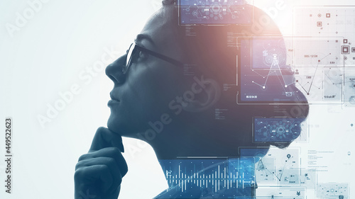 Obraz na płótnie 科学技術イメージ AI 人工知能