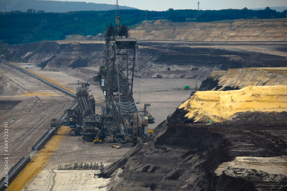 The Tagebau Garzweiler is a surface mine (German: Tagebau) in the German state of North-Rhine Westphalia. It is operated by RWE and used for mining lignite.. The mine currently has a size of 48 km²