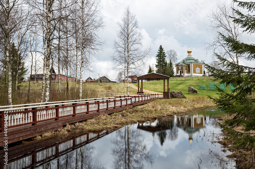 Wallpaper Mural Spring landscape, Olginsky monastery Torontodigital.ca