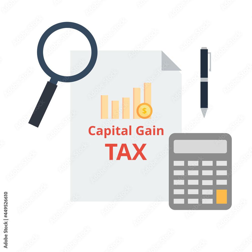Capital gain tax vector. Finance and business concept. Capital gain tax vector. Finance and business concept.