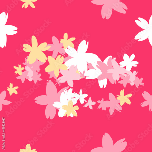 pink flower seamless background for fabric pattern