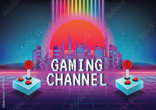 Game zone game icon background vector 