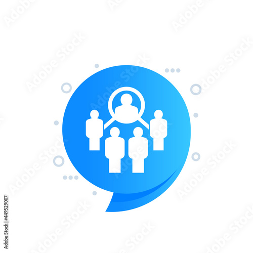 Coordinating or coordinator vector icon