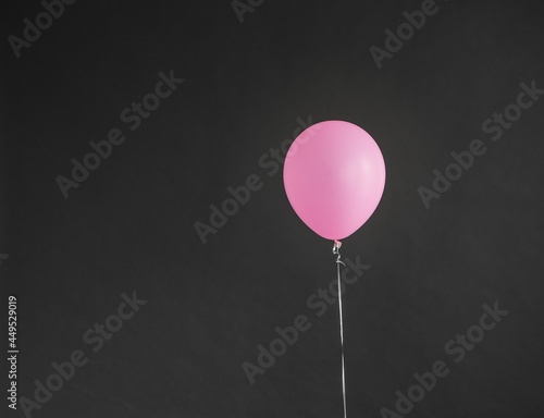 pink ball on a gray background