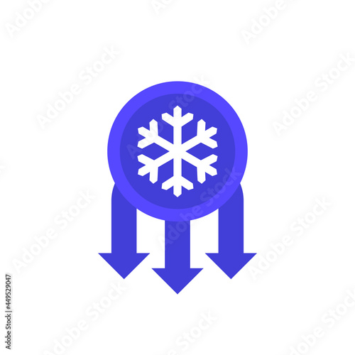 Frost impact or freezing icon