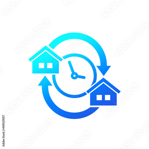 fast removal, moving in the new house vector icon