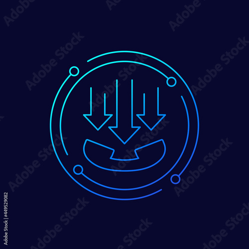 incoming calls line icon for web