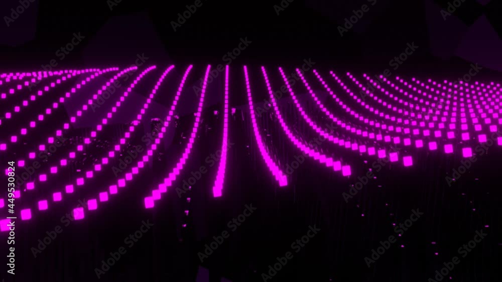 Abstract looped background of waves of cubes on a plane of bright colors. A grid of cubes. Classic simple background with animation design. 4K video. 3d render Abstract looped background of waves of cubes on a plane of bright colors. A grid of cubes. Classic simple background with animation design. 4K video. 3d render