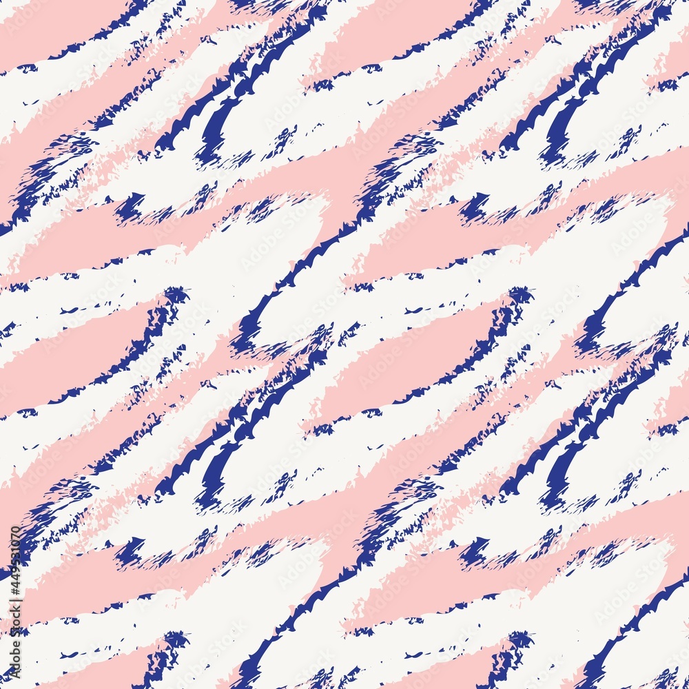 Fototapeta premium Pink Brush Stroke Fur Seamless Pattern