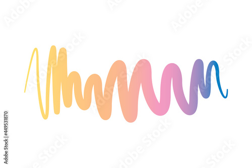 Music wave player logo. Colorful equalizer element. Isolated design symbol. Jpeg illustration