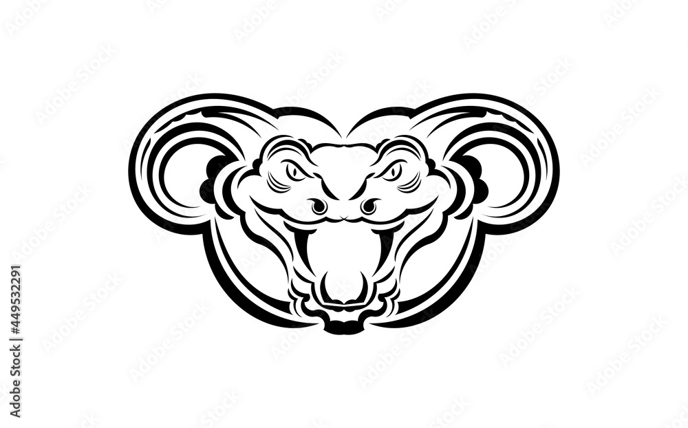 Anaconda snake vector illustration art for tattoo, logo, label, sign, poster, t shirt. Isolated, vector illustration. Anaconda snake vector illustration art for tattoo, logo, label, sign, poster, t shirt. Isolated, vector illustration.