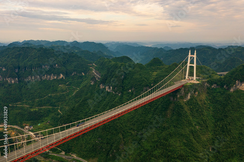 The Aizhai Bridge is a suspension bridge on the G65 Baotou–Maoming Expressway near Jishou, Hunan, China. The bridge was built as part of an expressway from southwest China's Chongqing Municipality to 