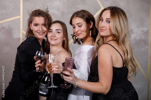 Young women celebrate Christmas