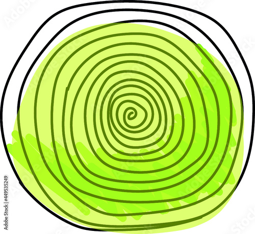 abstract uneven flower from spots in boho style