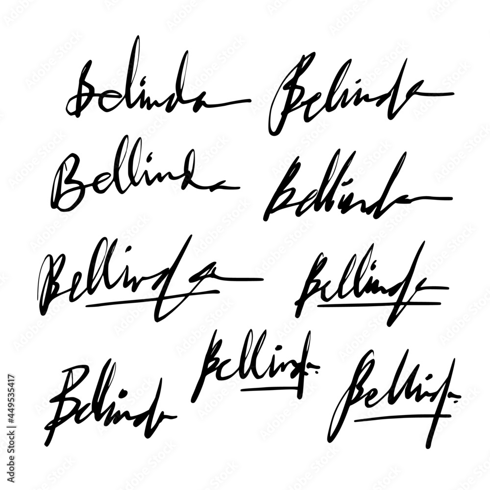 Personal Signature For Documents. Vector Illustration of Black Writing on a White Background Personal Signature For Documents. Vector Illustration of Black Writing on a White Background
