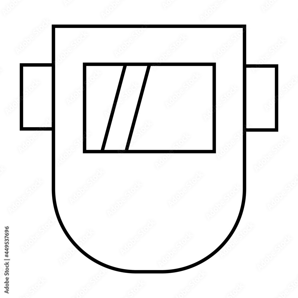 Welding mask icon symbol illustration on white background. Welding mask icon symbol illustration on white background.