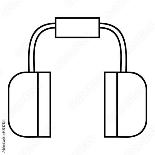 Ear muff icon symbol illustration on white background.