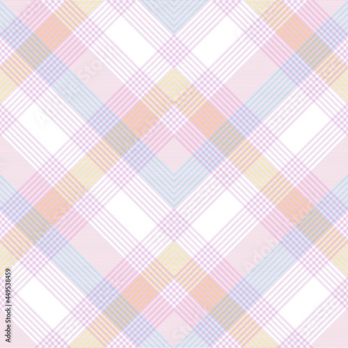 Rainbow Pastel Chevron Plaid Tartan textured Seamless Pattern Design