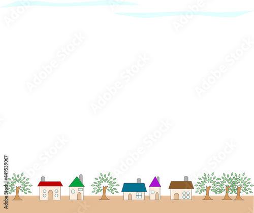 一軒家が並ぶ景色