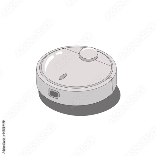 Robot vacuum cleaner modern, vector drawing