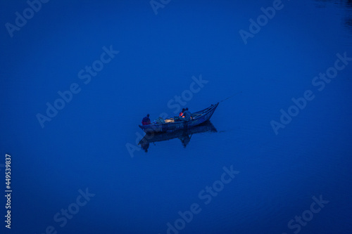 Fototapeta Naklejka Na Ścianę i Meble -  Night fishing on Lake Victoria