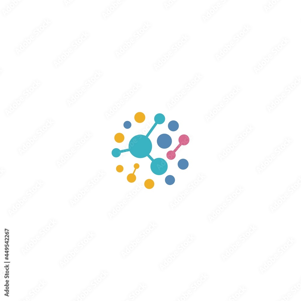 Abstract Connection logo Geometric Combination Technology Logo Vector Logo Design Template icon
