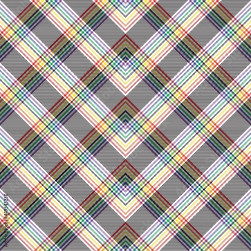 Rainbow Chevron Plaid Tartan textured Seamless Pattern Design