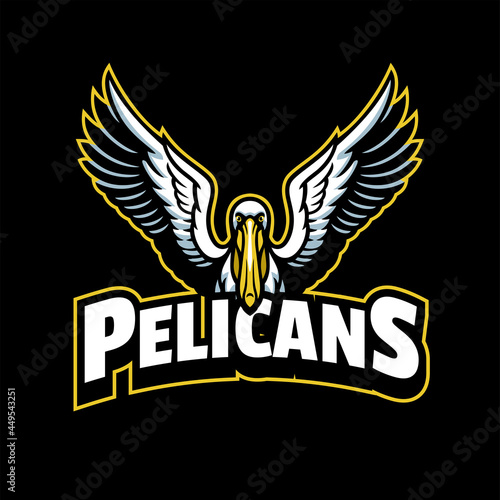 Pelican Mascot Sport Logo Style