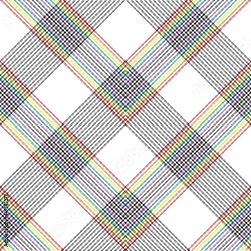 Rainbow Chevron Plaid Tartan textured Seamless Pattern Design