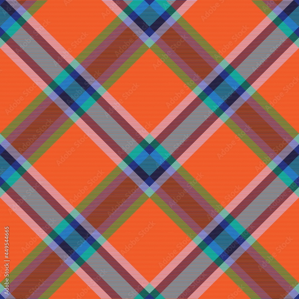 Rainbow Chevron Plaid Tartan textured Seamless Pattern Design