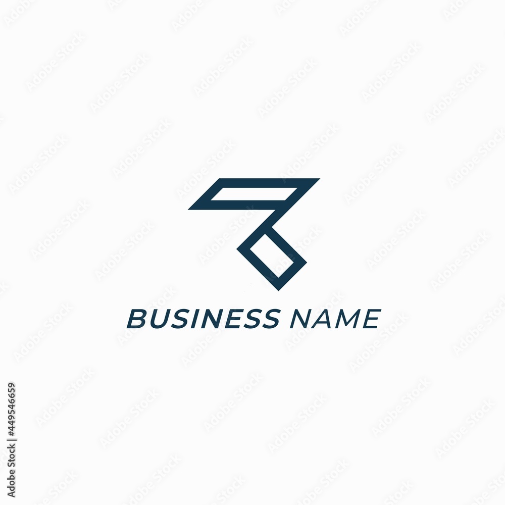 design logo creative letter R and rectangle design logo creative letter R and rectangle