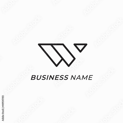 design logo creative line letter W