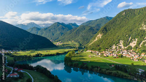 The amazing turquoise Soča river in Slovenia.