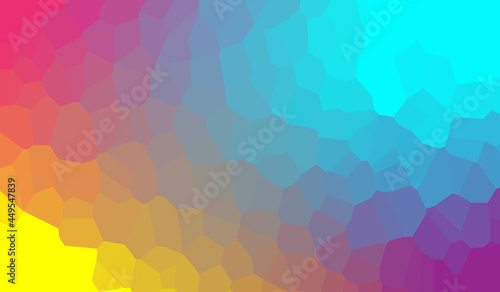 Wallpaper Mural Vector illustration. Multi-colored polyhedrons. Geometric figures. Torontodigital.ca