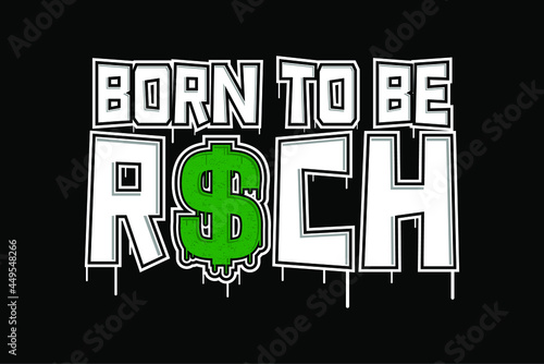 hustle money dollar t shirt design graphic vector 