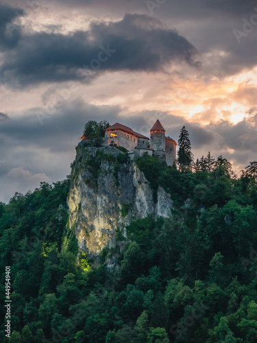 View of Bled Castle and the spectacular sky.