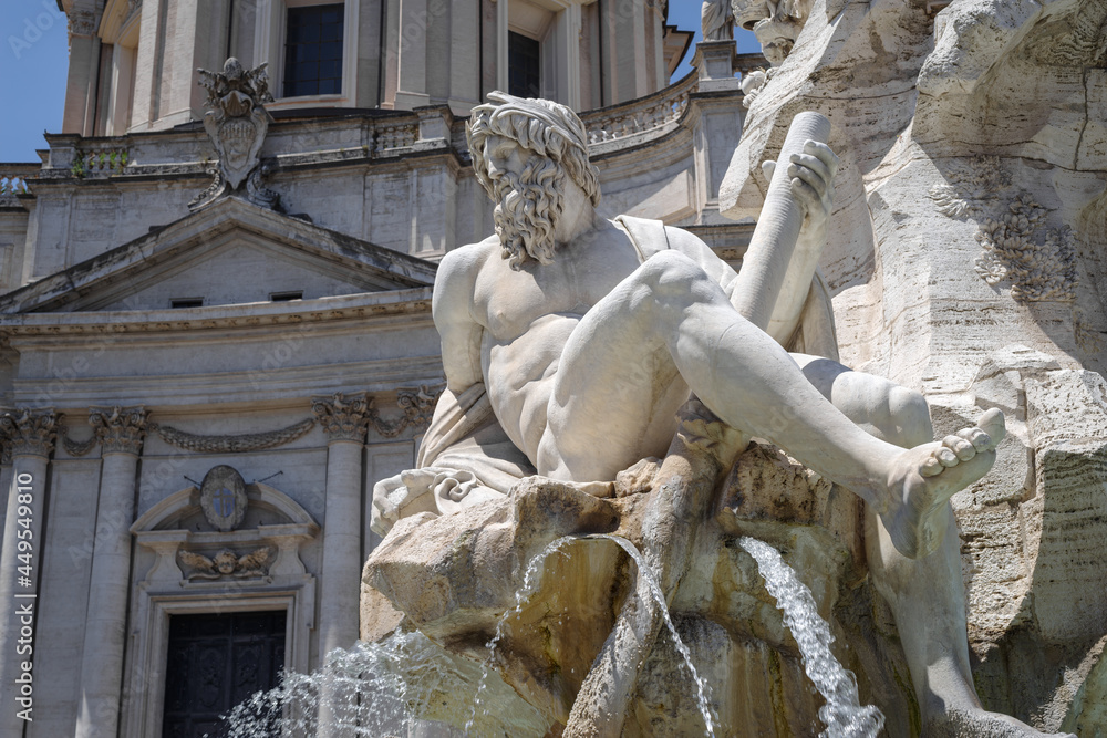 The Fountain of the Four Rivers, Navona square, Rome